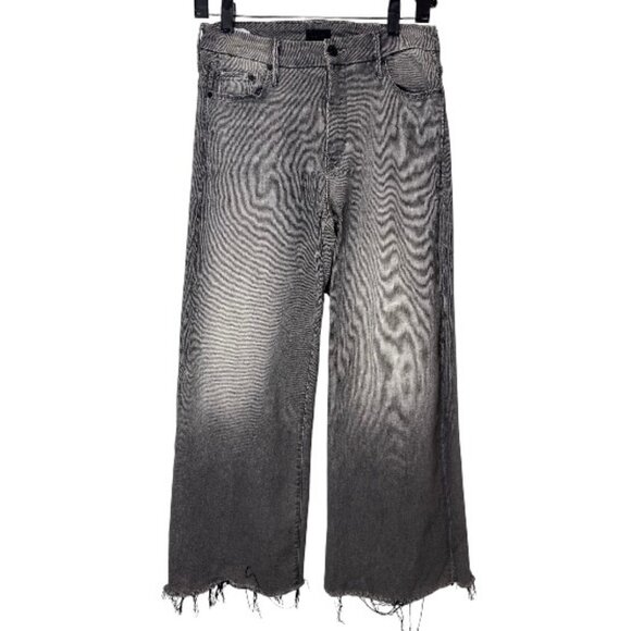 Mother Denim The Roller Ankle Fray Supermoon wide-leg jeans size 28 - Picture 2 of 6